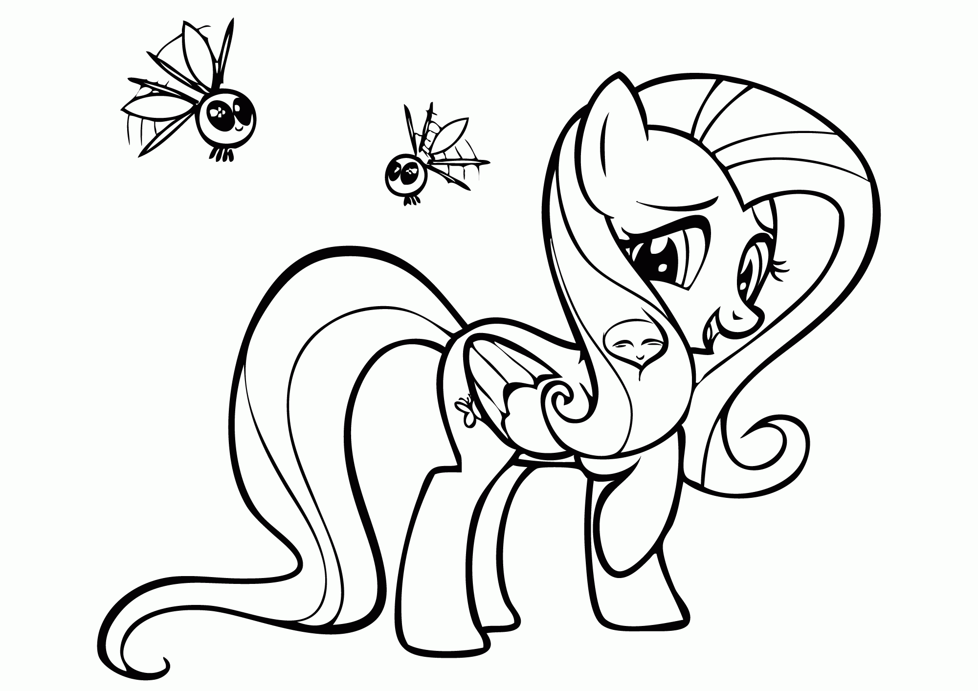 Coloring Pages My Little Pony Fluttershy - Coloring