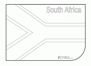 South Africa Flag Coloring Page
