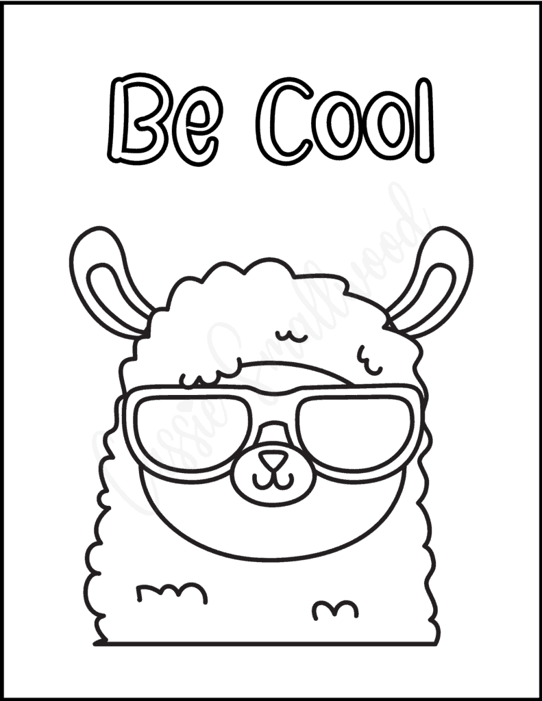 7 Insanely Cute Llama Coloring Pages - Cassie Smallwood