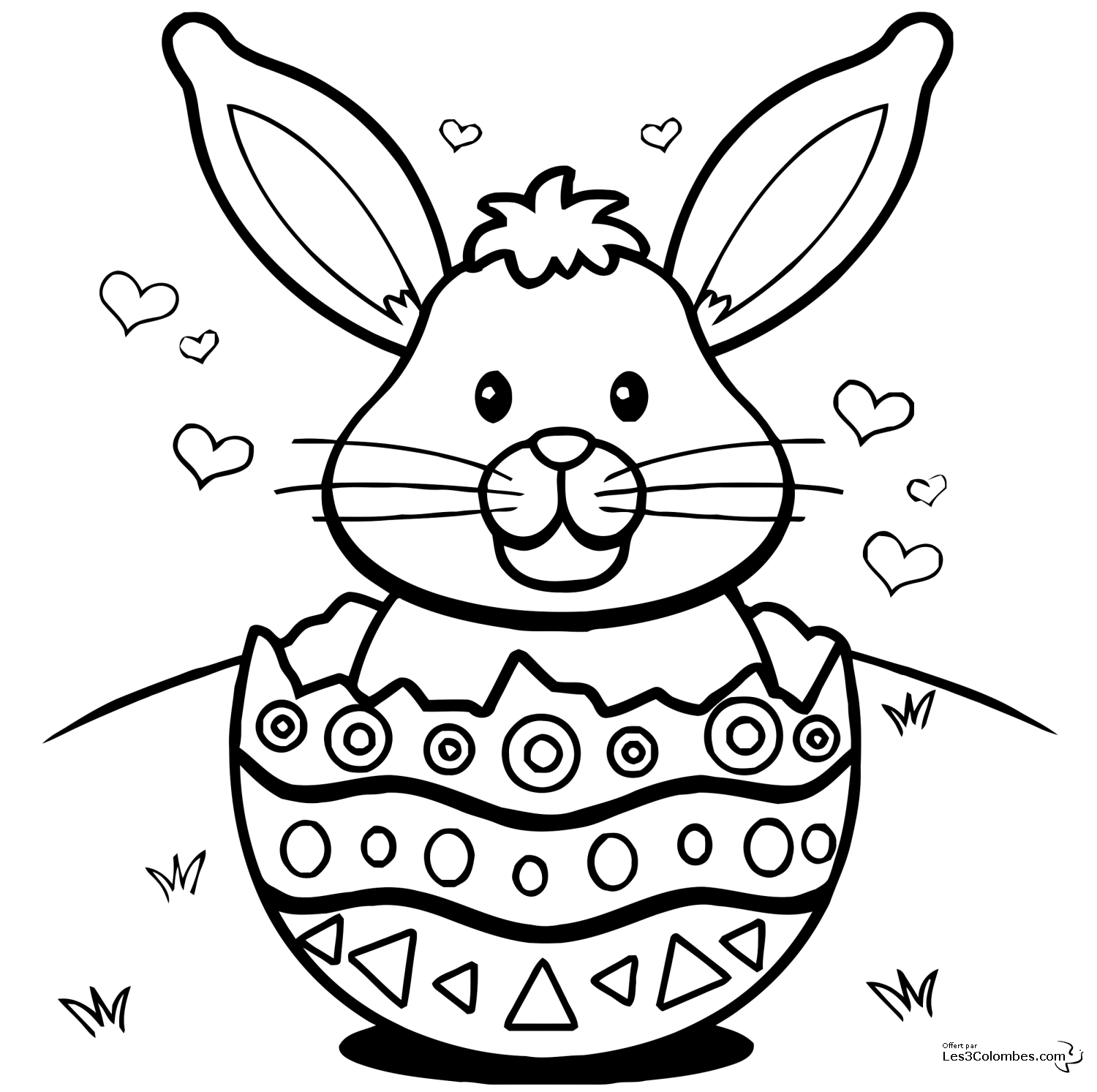 Easter coloring for children - Easter Kids Coloring Pages