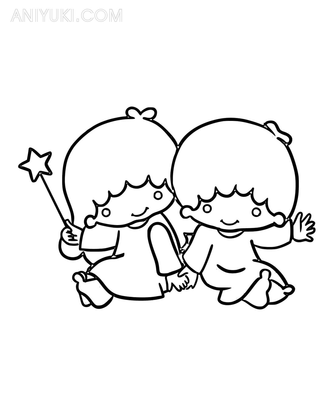 Little Twin Stars coloring pages - AniYuki.com