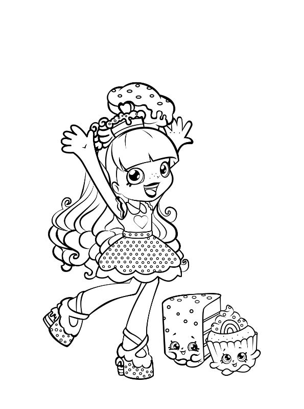 Kids-n-fun.com | Coloring page Shopkin Shoppies Shopkins Shoppies Rainbow  Kate