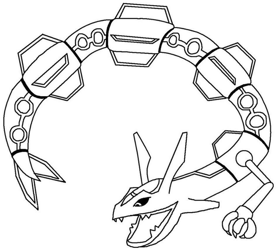 Legendary Rayquaza Pokemon Coloring Pages - Free Pokemon Coloring ...