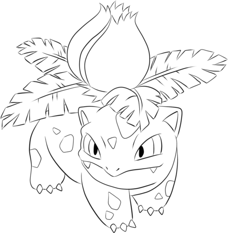 Ivysaur coloring page | Free Printable Coloring Pages