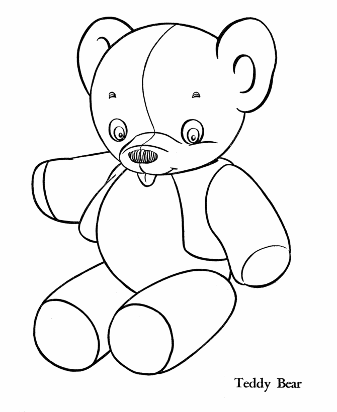 BlueBonkers: Teddy Bear Coloring Page ...