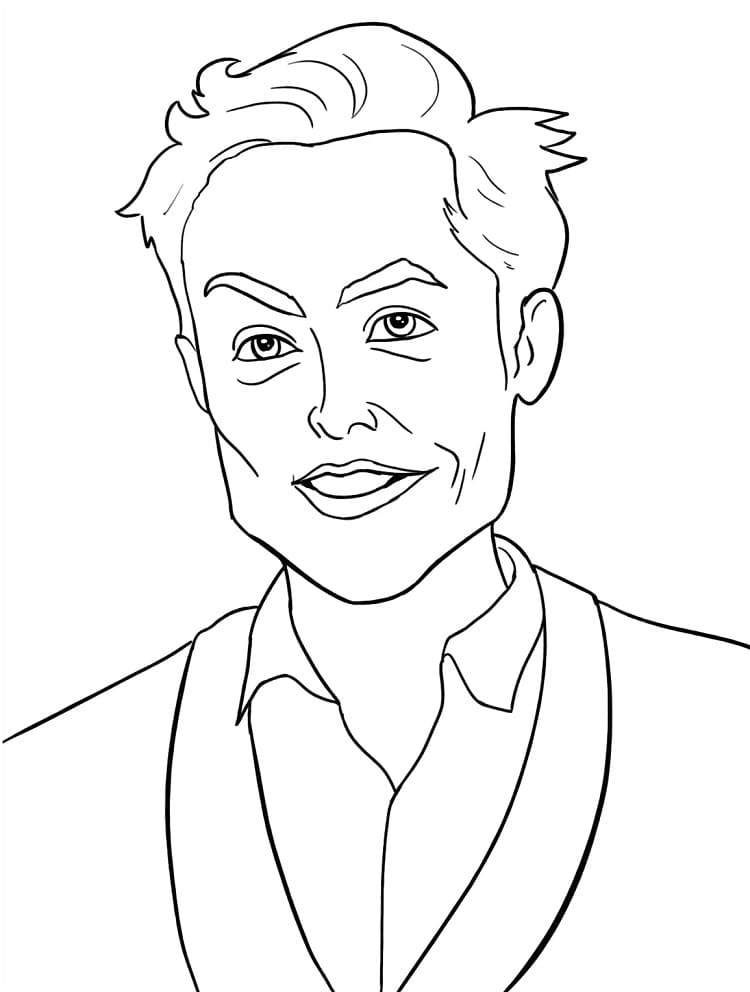 Free Printable Elon Musk Coloring Page - Free Printable Coloring Pages for  Kids