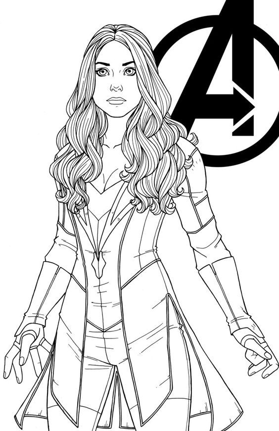 Wanda Maximoff para colorear | Avengers coloring pages, Marvel coloring,  Avengers coloring