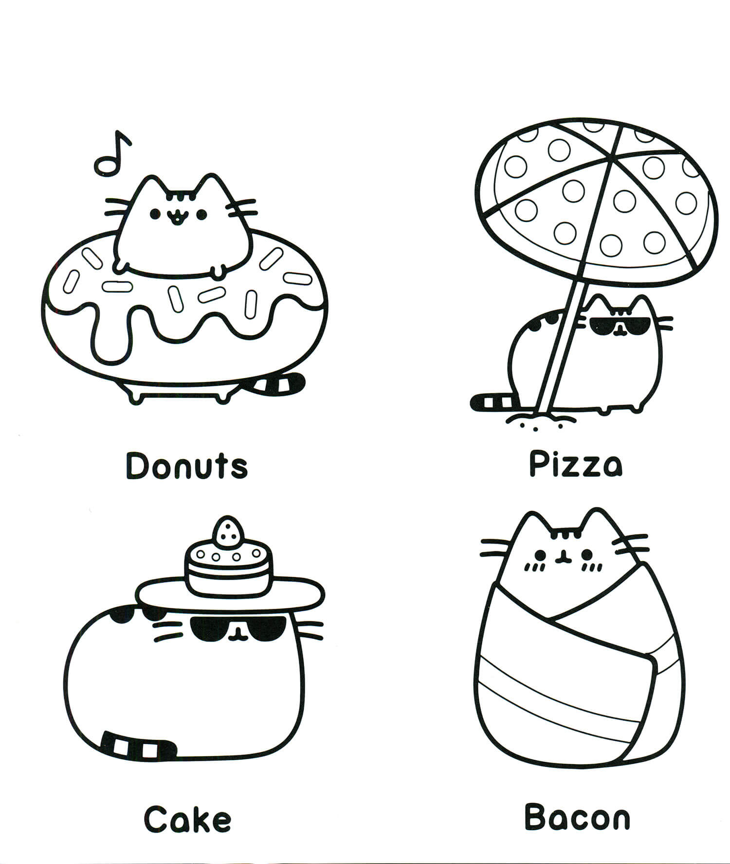 Pusheen Coloring Pages - Free Printable Coloring Pages for Kids