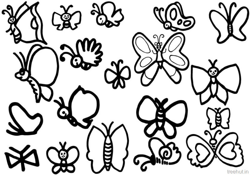 Cute Butterfly Coloring Page