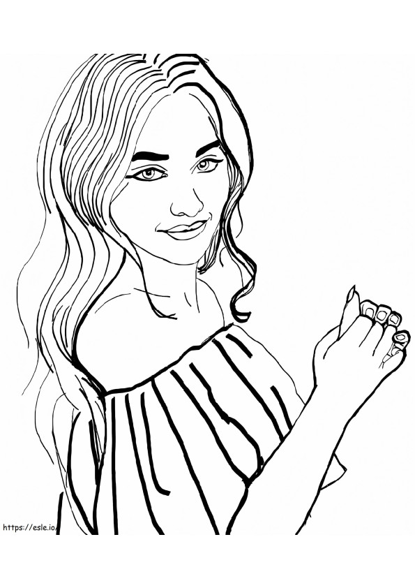 Beautiful Sabrina Carpenter coloring page