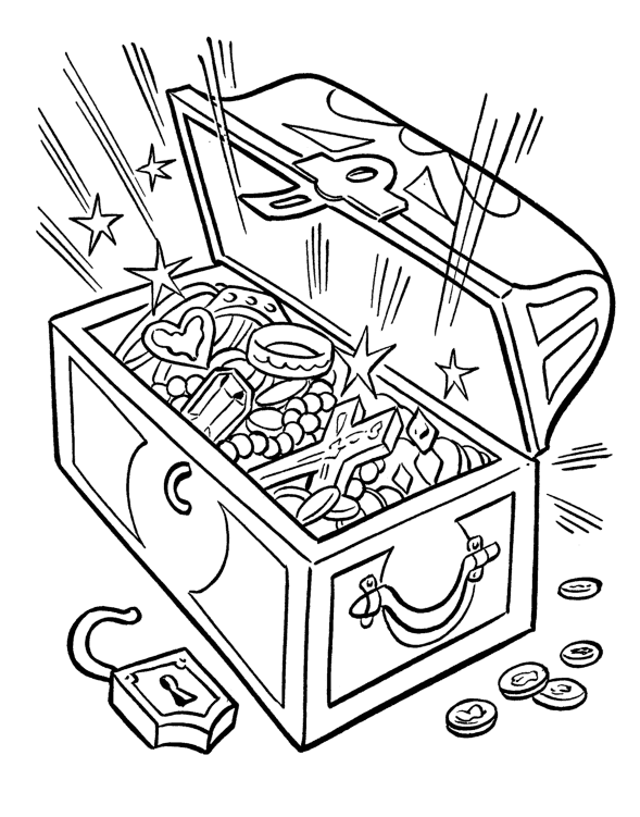 Pirate Treasure Chest Coloring Pages - Pirate Coloring Pages - Coloring  Pages For Kids And Adults