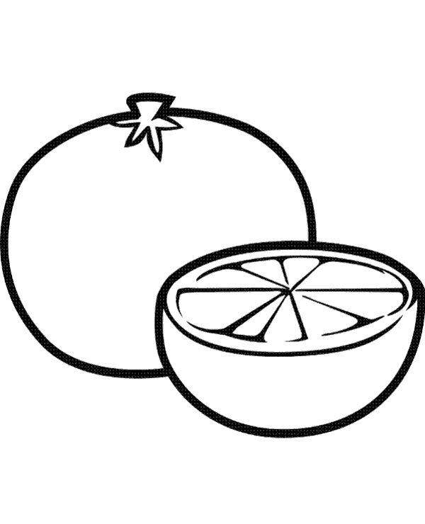 Big tangerine coloring page - Topcoloringpages.net