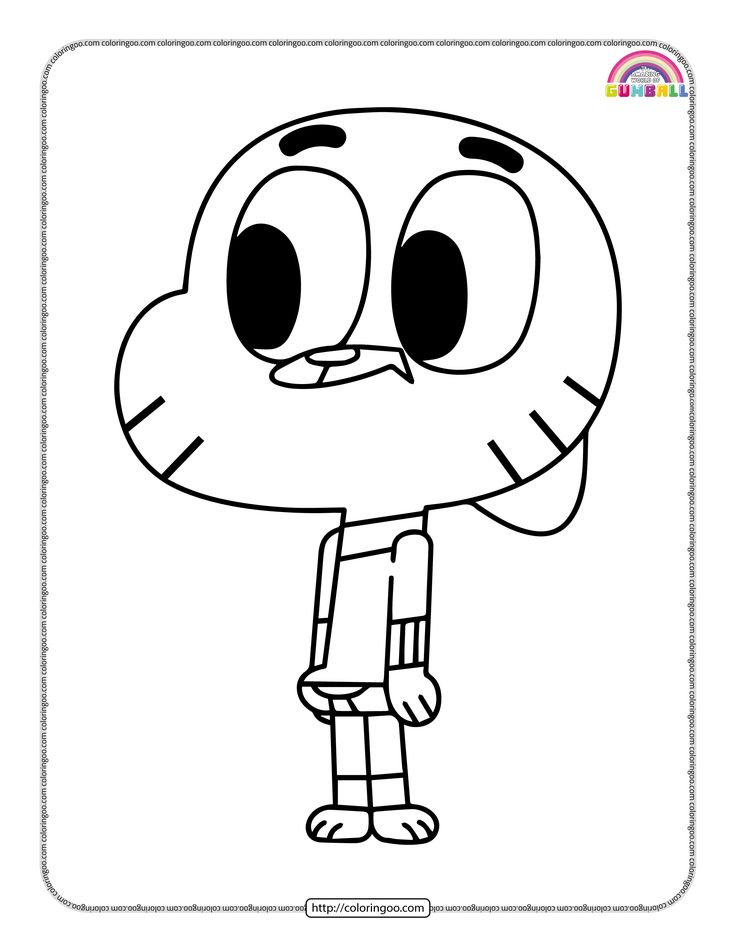 Gumball Watterson Coloring Pages | Coloring pages, Gumball, Color