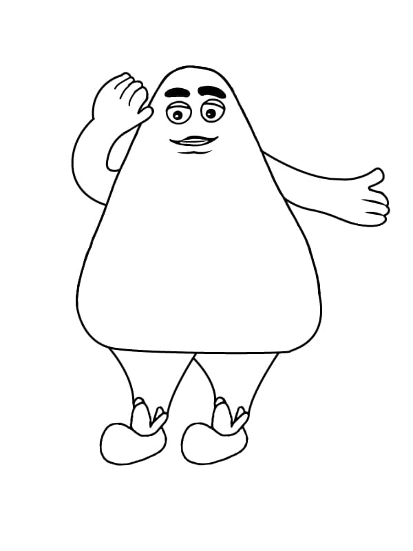 Easy Grimace coloring page - Download, Print or Color Online for Free