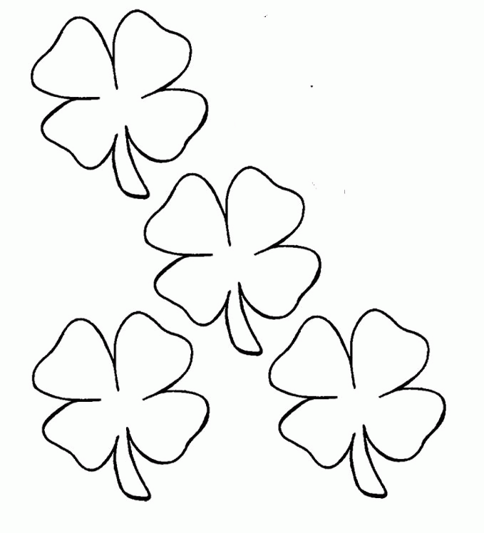 Four Leaf Clover Coloring Pages - Coloring Page