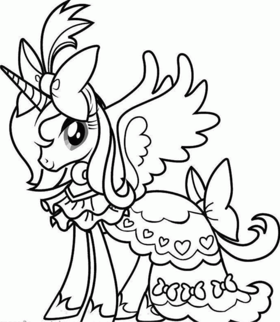 Coloring Pages Unicorn Princess - Coloring Page