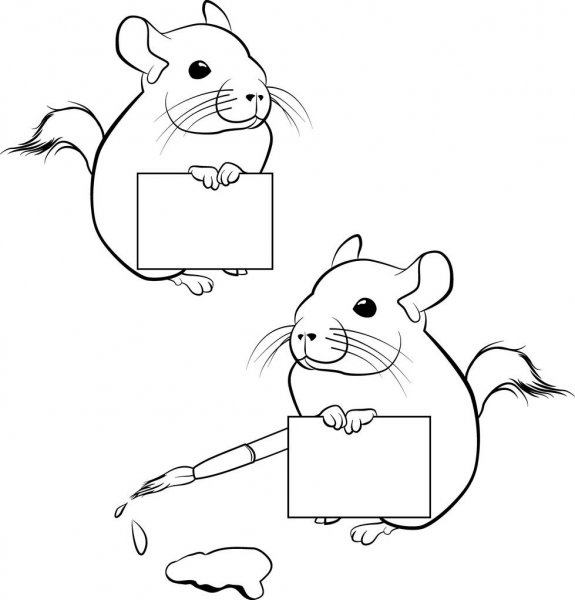 Coloring Pages of Little Chinchillas (Page 5) - Line.17QQ.com