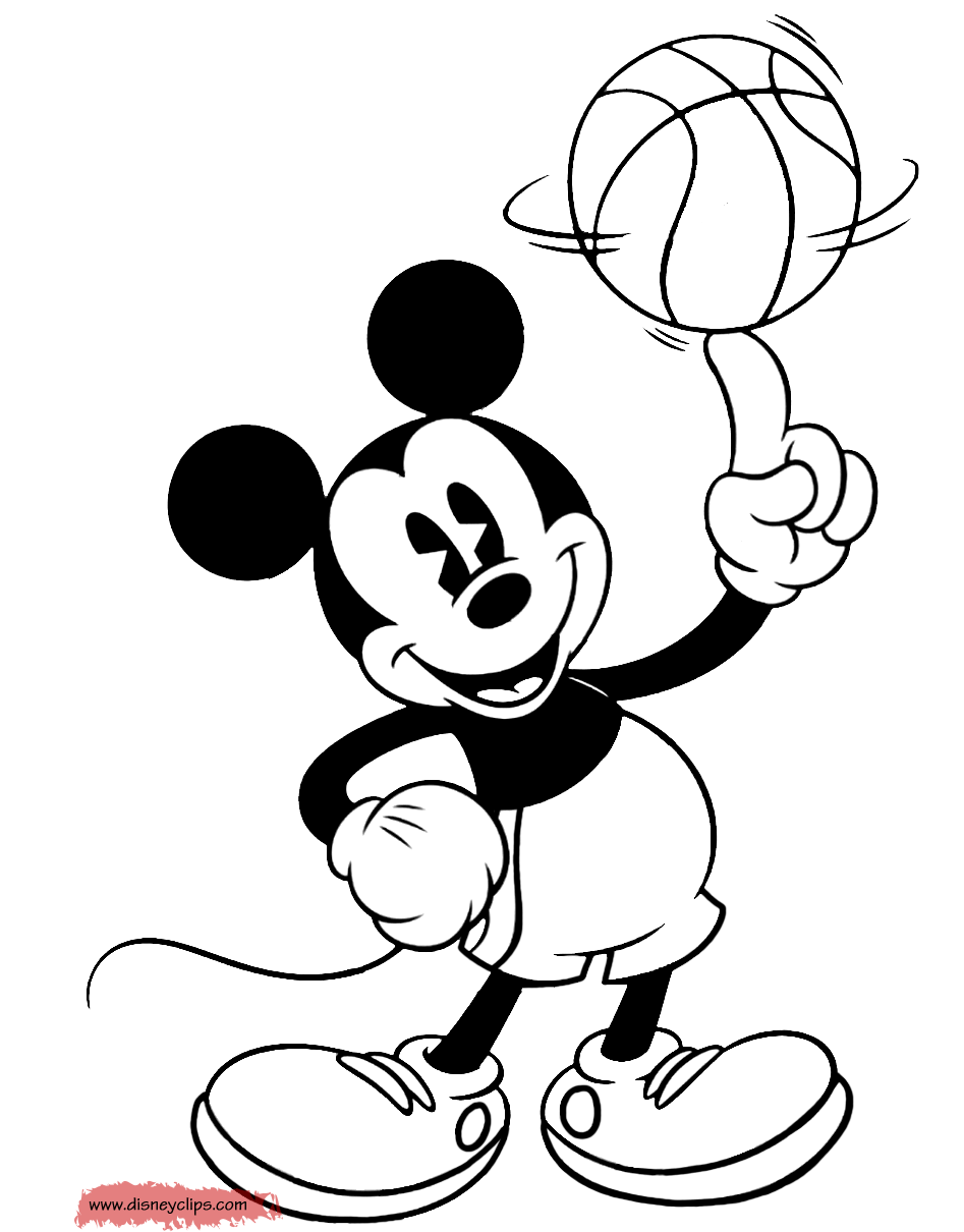 Classic Mickey Mouse Coloring Pages (3) | Disneyclips.com