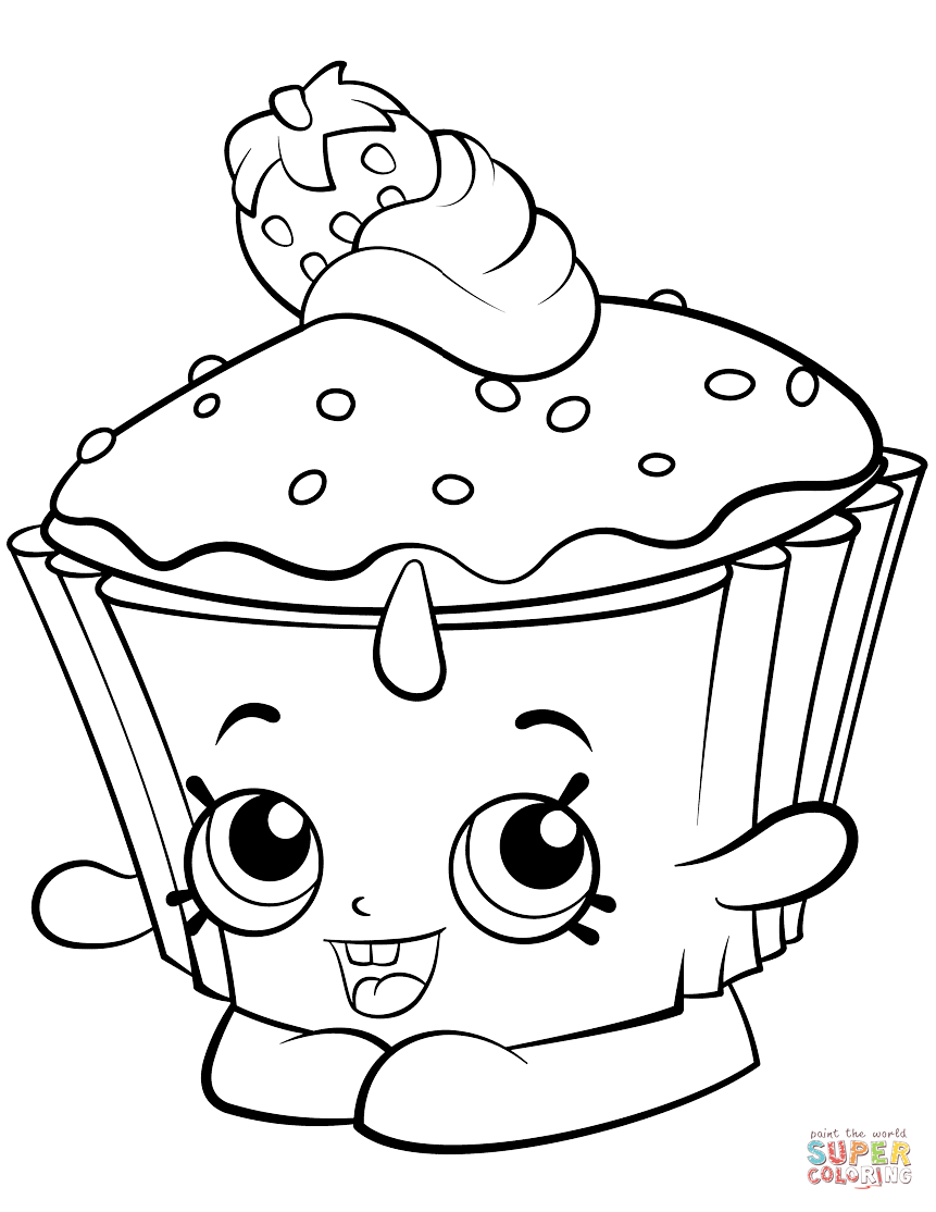 Cupcake Chic Shopkin coloring page | Free Printable Coloring Pages