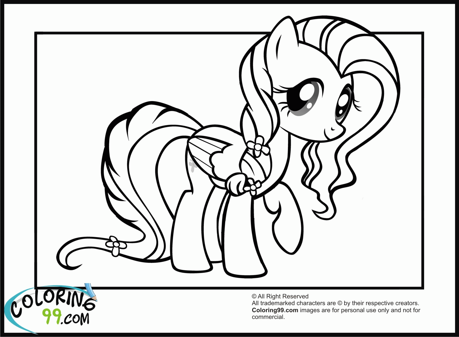 My Little Pony Coloring Pages Fluttershy Gala - High Quality ...