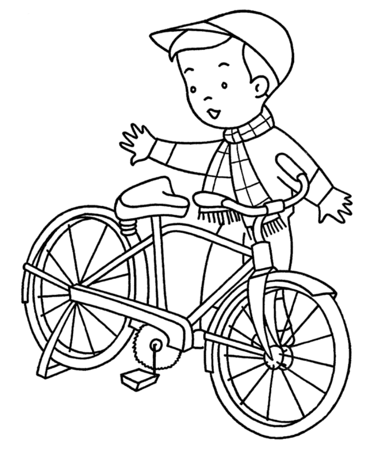 Bicycle Coloring Page For Kids | Transportation Coloring pages of ...