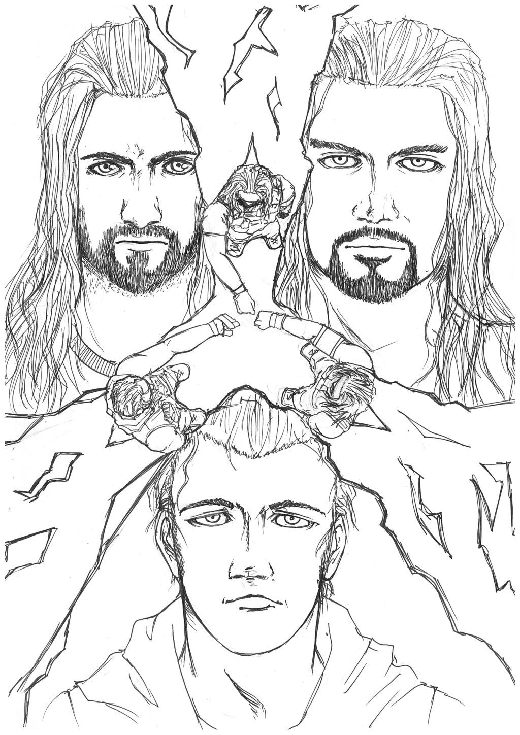 The Shield Wwe Coloring Pages for Pinterest