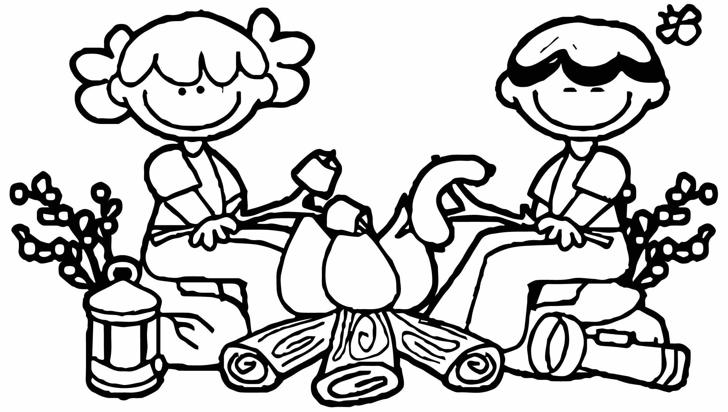 Ck7_campfire Coloring Page | Wecoloringpage