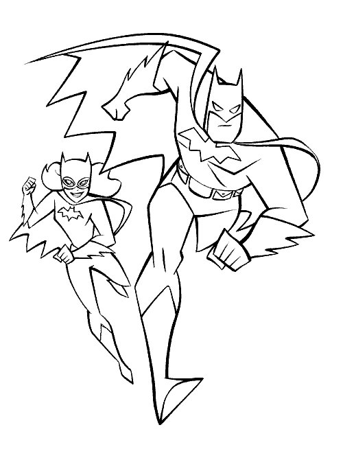 batman and batgirl coloring pages - Clip Art Library