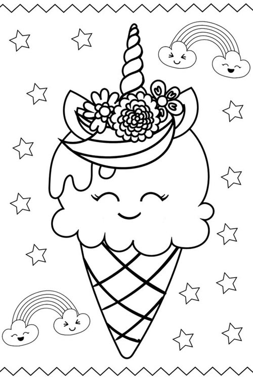 Ice Cream Coloring Pages: Add Your Favorite Colors to This 15 Images