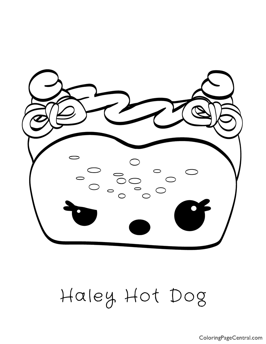 Num Noms - Haley Hot Dog Coloring Page | Coloring Page Central