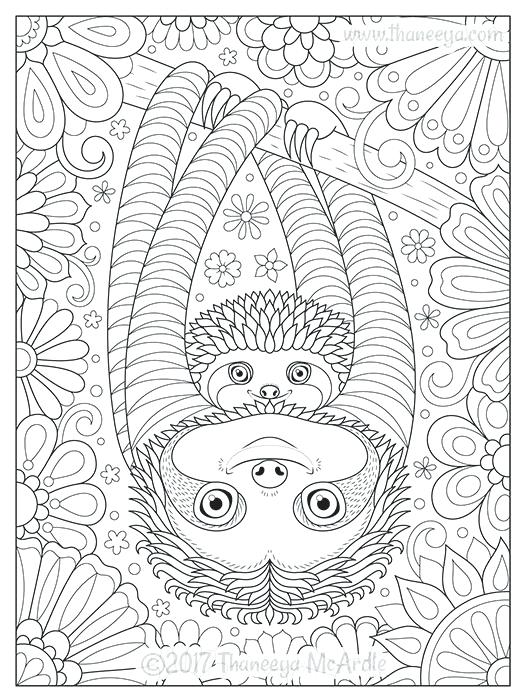 Cute Sloth Coloring Pages at GetDrawings | Free download