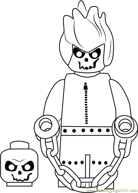 Lego Ghost Rider Coloring Page - Free Lego Coloring Pages ...