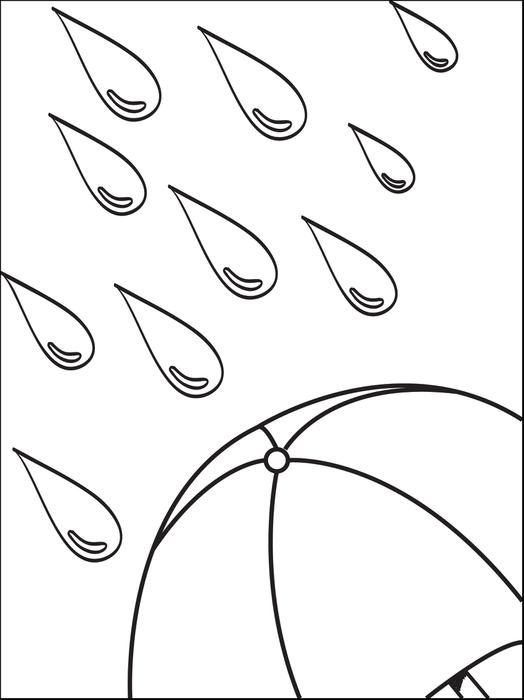 Raindrops Coloring Page