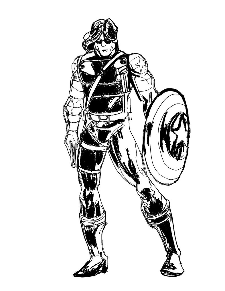 The winter soldier coloring pages download and print for free