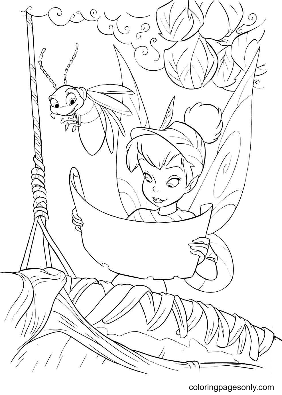Firefly with Tinkerbell Coloring Pages - Tinkerbell Coloring Pages - Coloring  Pages For Kids And Adults