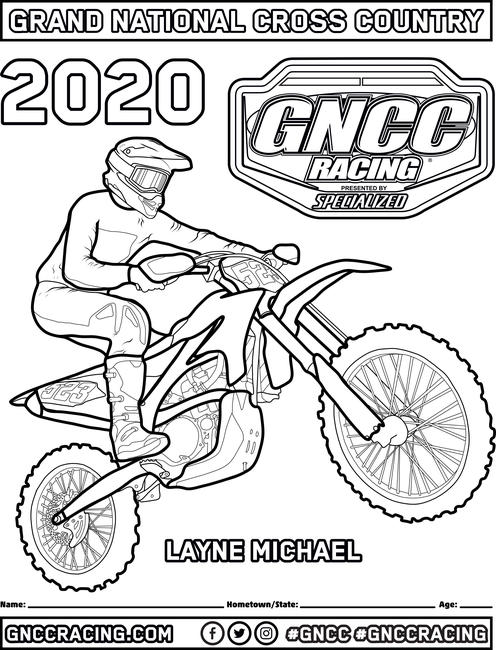 GNCC Coloring Pages - GNCC Racing