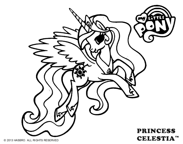 Princess Celestia coloring page - Coloringcrew.com