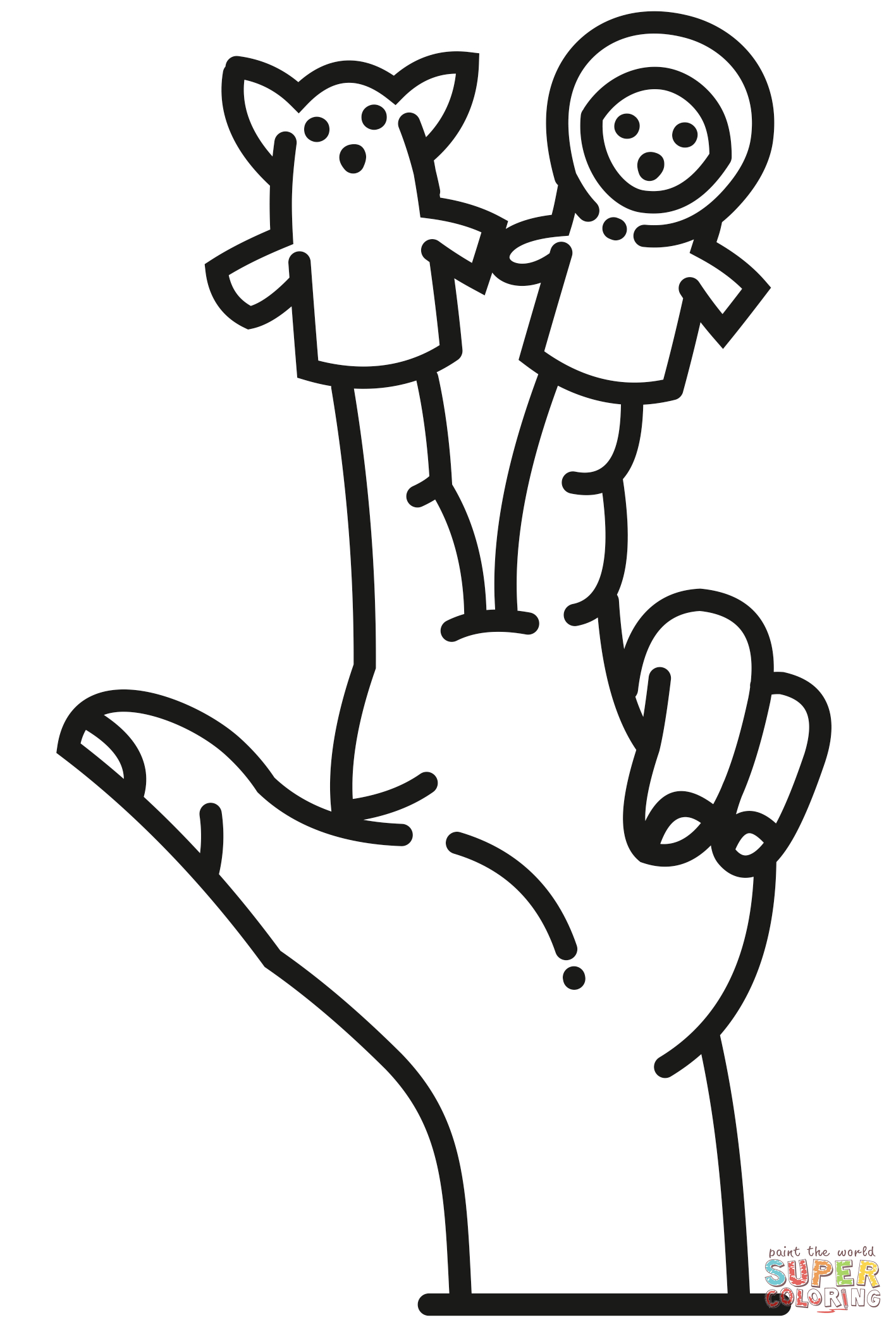 Hand Puppet coloring page | Free Printable Coloring Pages