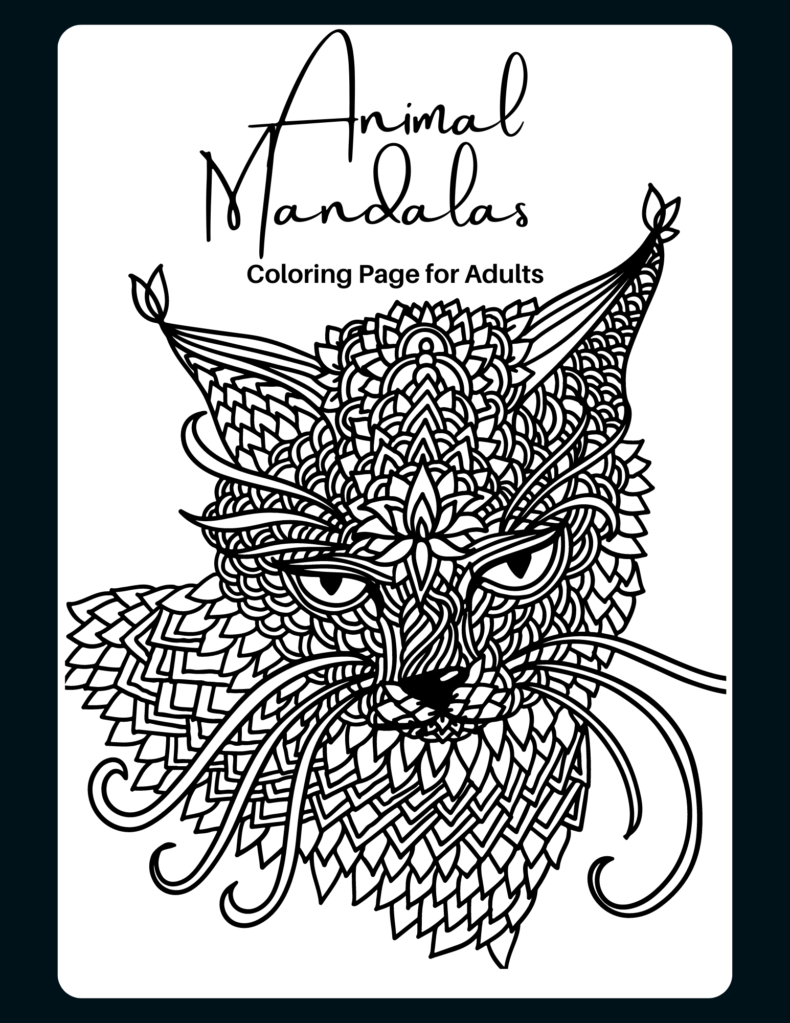 Animal Mandalas Coloring Ebook (Online Downloadable) – ATX Fine Arts