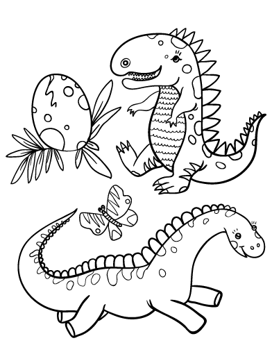 Free Baby Dinosaur Coloring Page