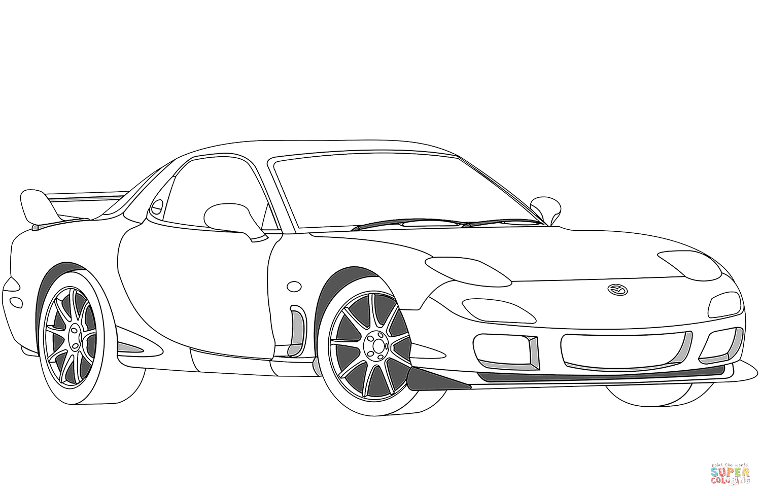 Mazda RX7 coloring page | Free Printable Coloring Pages