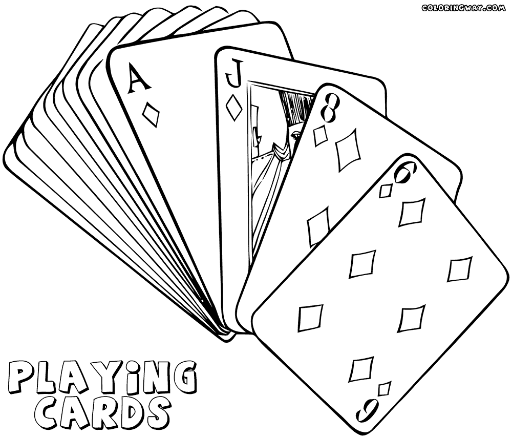 Playing cards coloring pages | Coloring pages to download and print