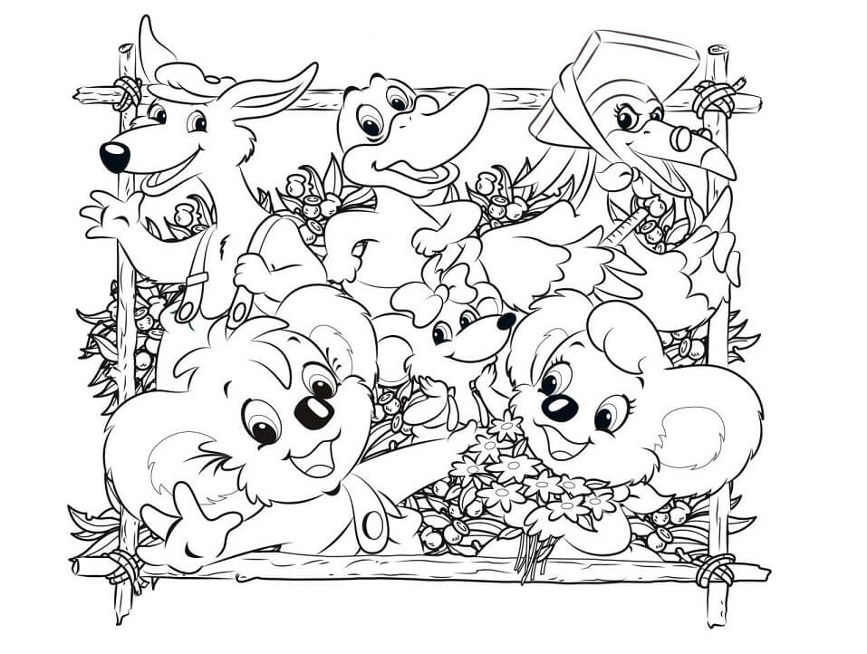 Blinky Bill Characters 4 Coloring Page - Free Printable Coloring Pages for  Kids