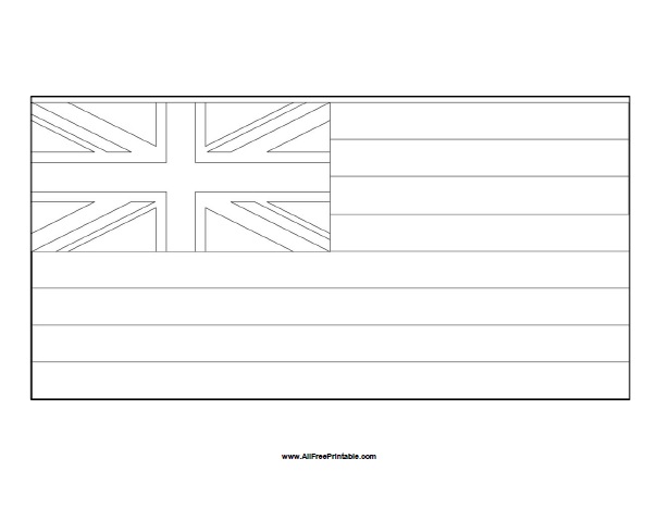 Hawaii Flag Coloring Page | Free Printable