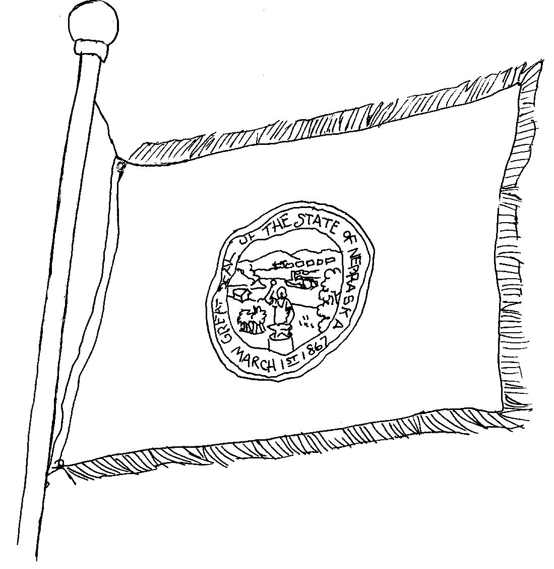 Nebraska coloring pages