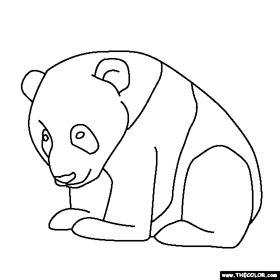 Baby Panda Coloring Page