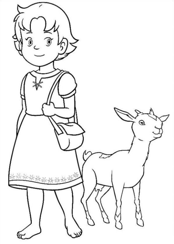Kids-n-fun.com | 17 coloring pages of Heidi, Girl of the Alps