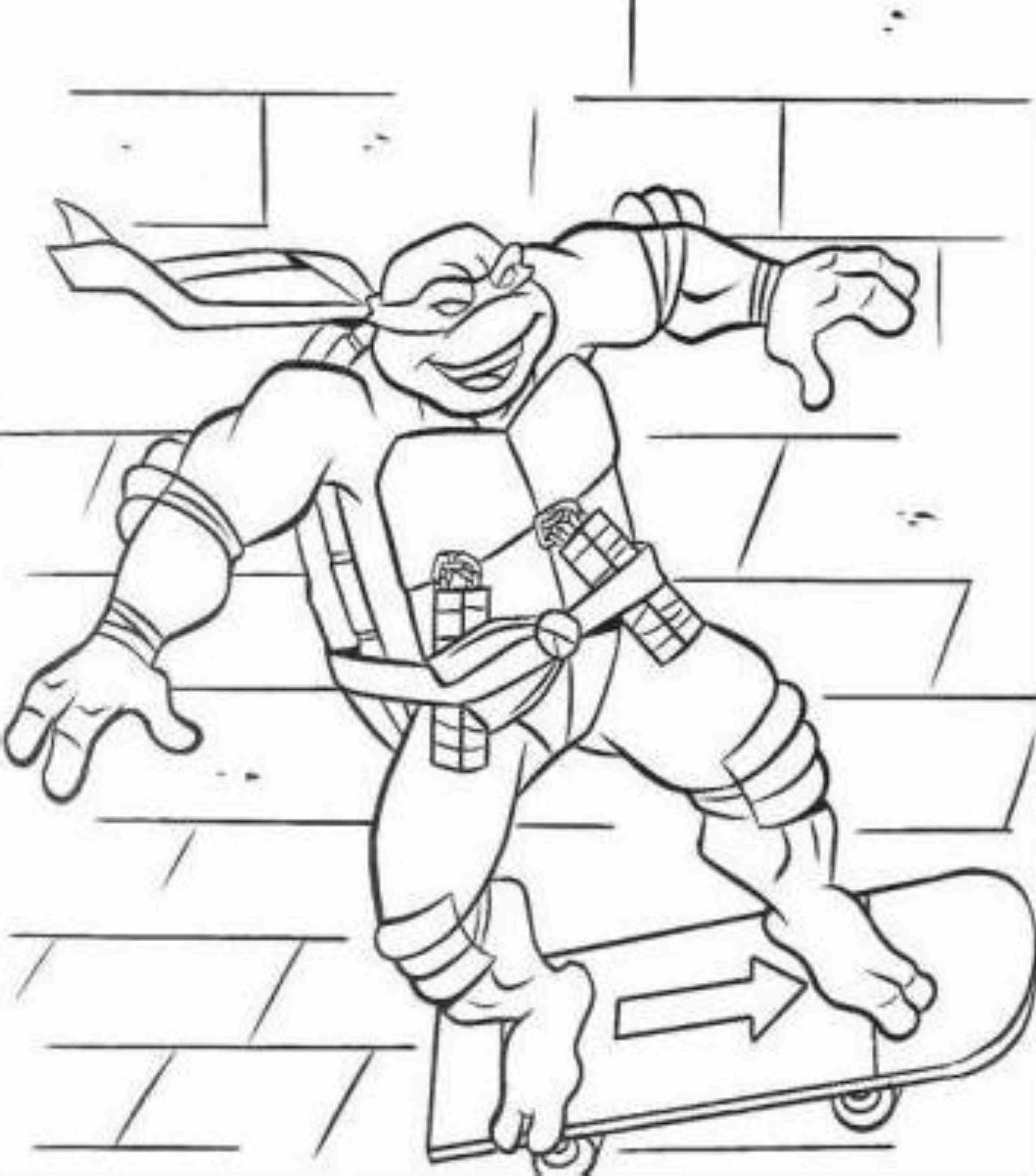 Teenage Mutant Ninja Turtle Coloring Pages To Print Ninja Turtle ...