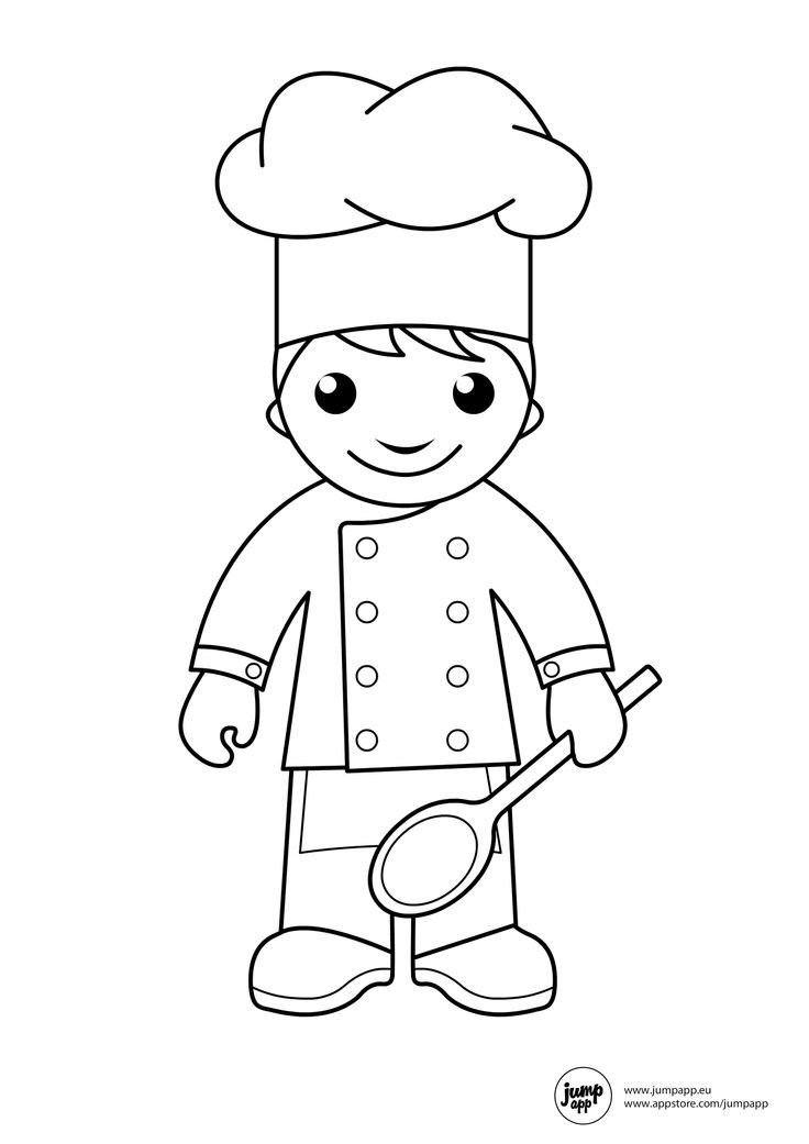 The best free Chef coloring page images. Download from 186 ...