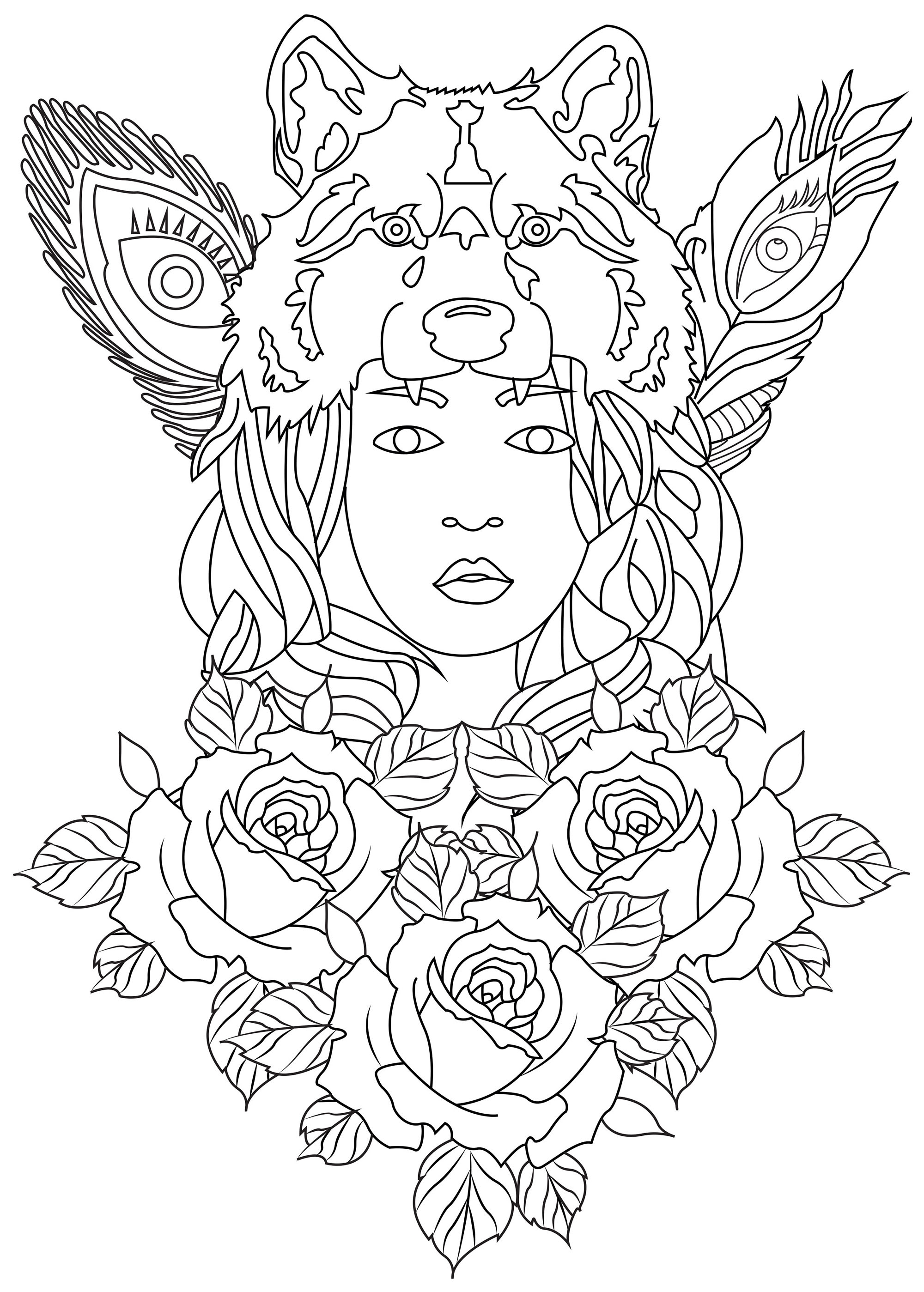 Rose - Coloring Pages for Adults